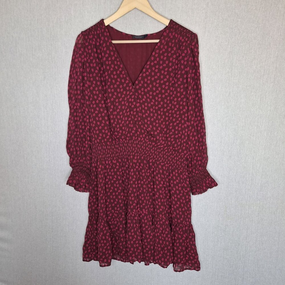 💙 Vineyard Vines 100% Viscose Lined Dress Size L Country Preppy Comfy Flatterin